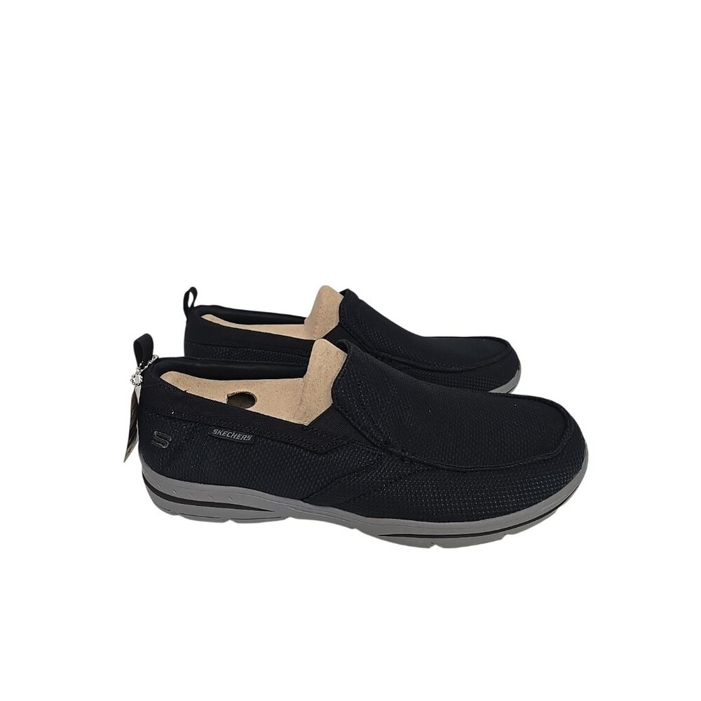 Skechers Men's Relaxed Fit 65382 Haper Slip-On Casual Athletic Shoe Black 12M - Picture 2 of 7